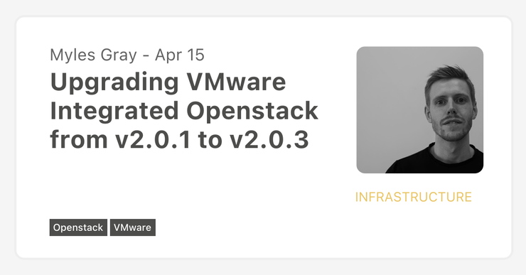 Upgrading VMware Integrated Openstack from v2.0.1 to v2.0.3 | Blah, Cloud