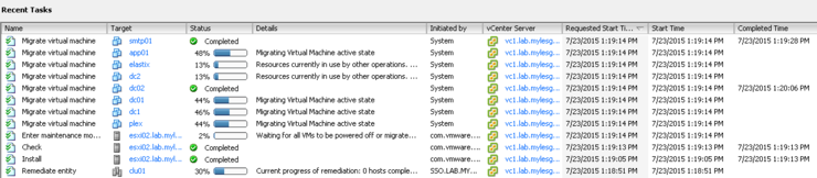 VMware Update Manager DRS Migration