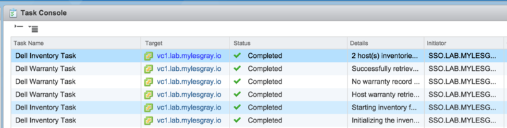 Dell OMIVV Inventory Job Running