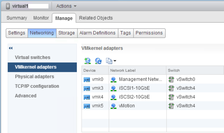 VMKernel adapter