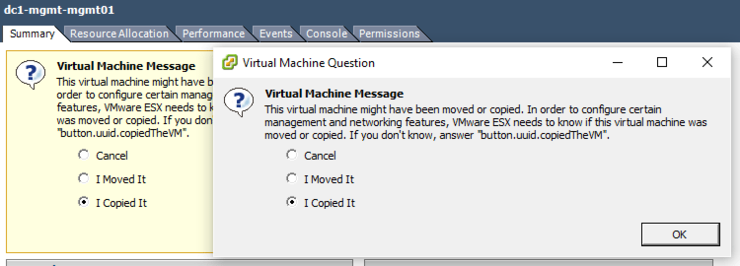 Moved or Copied VM?
