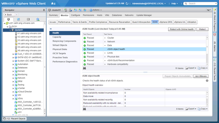 vSAN object health