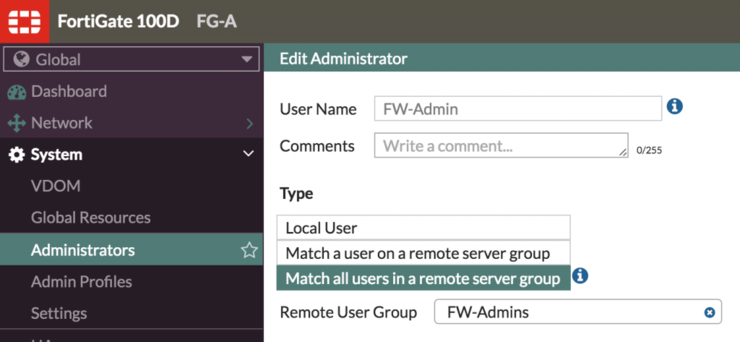 Fortigate Admin Auth