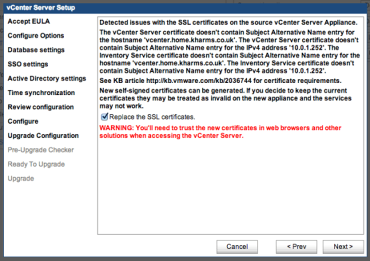 Replace SSL Certificates