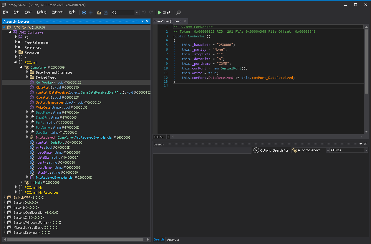 Decompiled AMC_Config