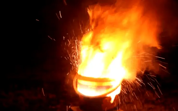 Thermite burning