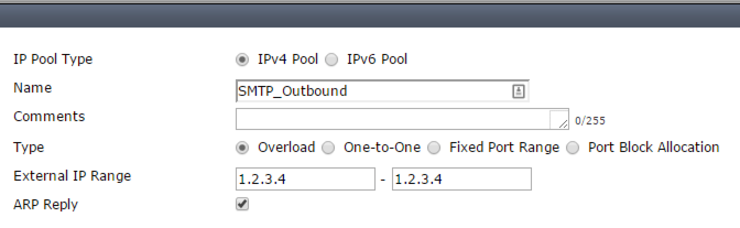 Fortigate – Changing outbound nat IP with IP Pools