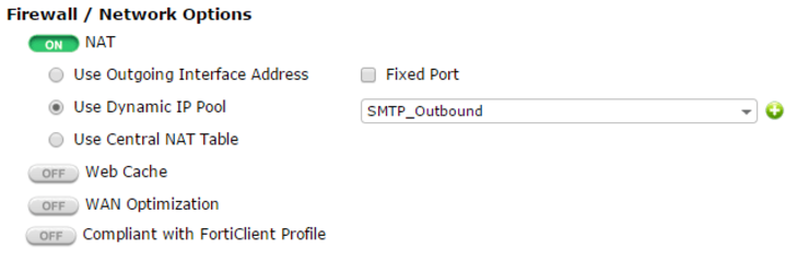 Fortigate – Changing outbound nat IP with IP Pools