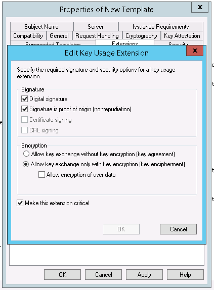 Key Usage Options