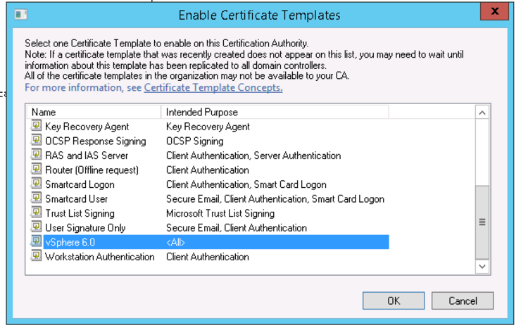 Add as a certificate template