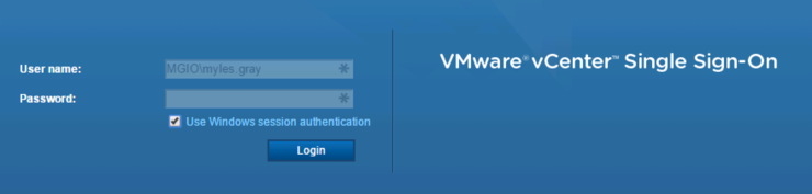 Windows integrated authentication vCenter 6.0