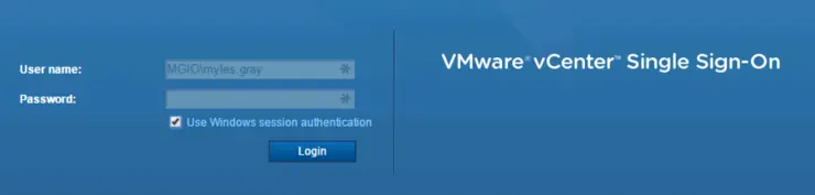 Windows SSO integration with vSphere